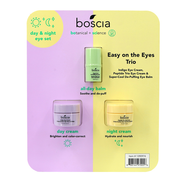 BOSCIA Botanical + Science Easy on the Eyes Trio Balm & Cream Set - New