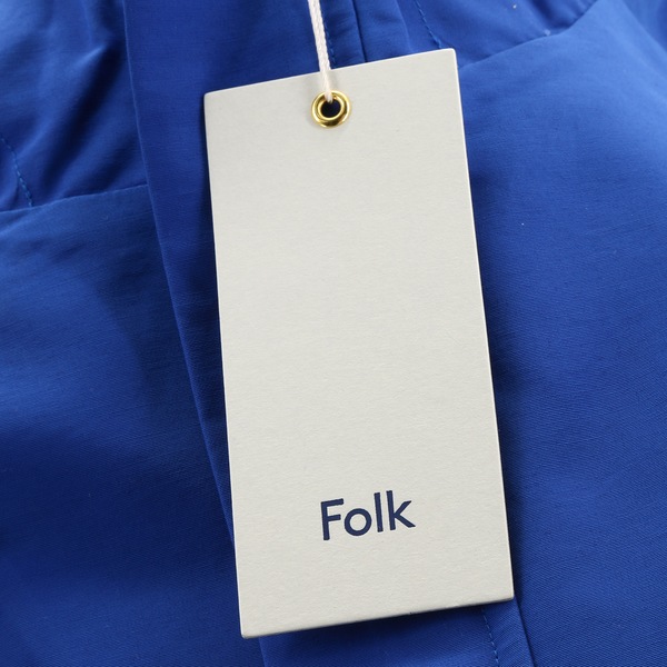 FOLK NWT $445 Blue Lightweight Men’s Overhead Raincoat Anorak Jacket Outerwear