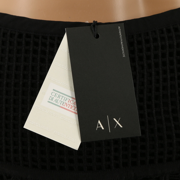 A|X Armani Exchange N5G111YR $140 Women's Geometric Fishnet Lace Flare Skirt-NWT