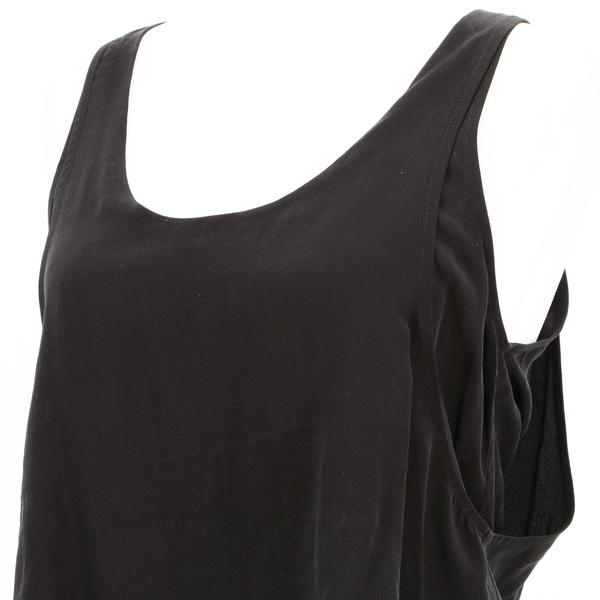 CHELSEA FLOWER NWT $210 Black Sleeveless Tank Top Pintuck Bottom Women’s Dress
