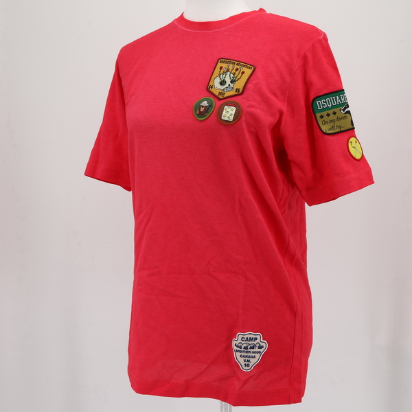 DSQUARED2 NWT $211 Casual Multicolor Appliqué Patch Women’s Tee T-Shirt Top