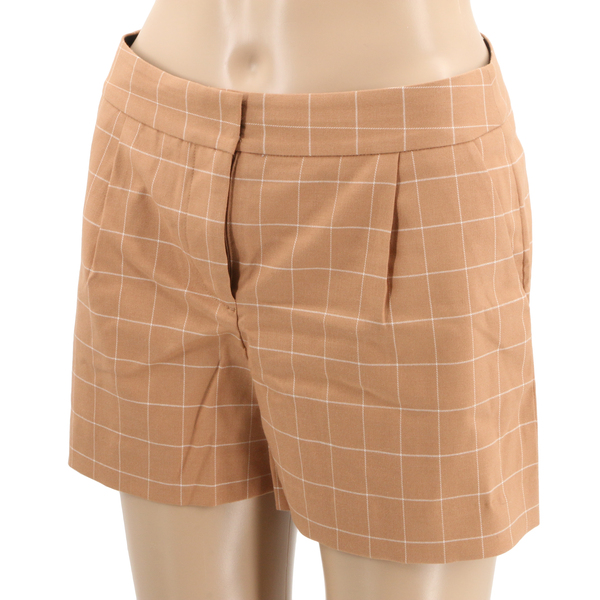 Armani Exchange 6XYS06 YNA4Z $115 Women's High Waisted Windowpane Shorts - NWT