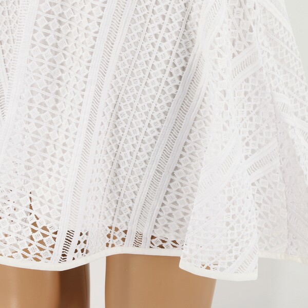 A|X Armani Exchange N5G111YR $140 Women's Geometric Fishnet Lace Flare Skirt-NWT