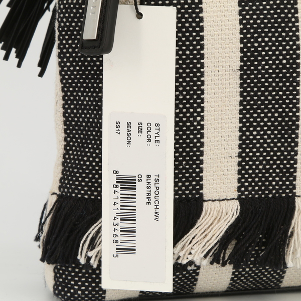 Loeffler Randall TSLPOUCH-WV $1460 Women's Woven Striped Tassel Pouch - NWT