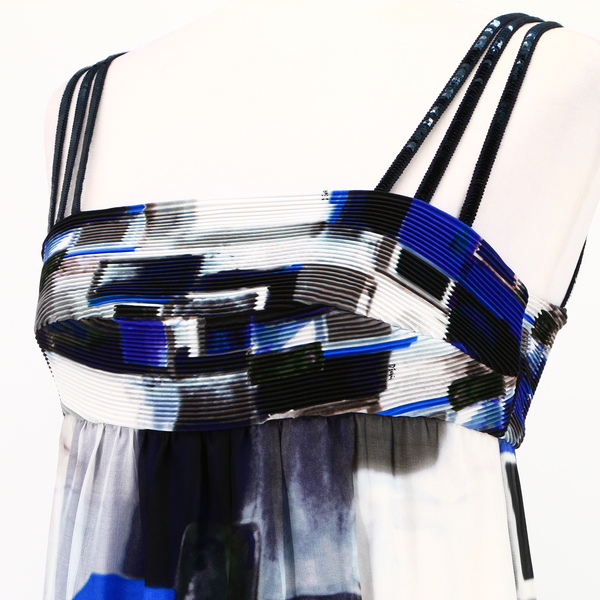D.EXTERIOR NWT $150 Fantasia Blue Cami Women’s Slip Maxi Sun Jumper Summer Dress
