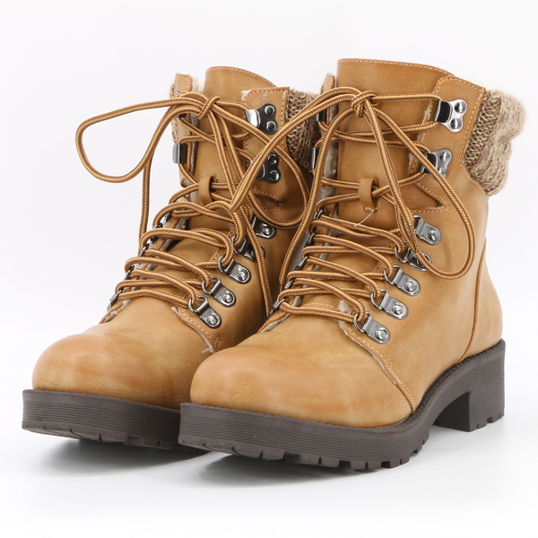Mia Maylynn Faux Shearling Lined Women's Winter Combat Boots Size 8.5 - New