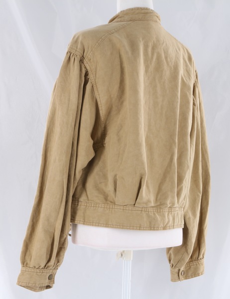 Free People OB720703 $205 Women's Fawn Poet Puff Sleeve Bomber Jacket - NWT