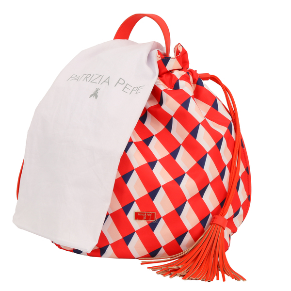 Patrizia Pepe 2V6595/A2NF $185 Women's Coral Geometric Zaino Backpack - NWT