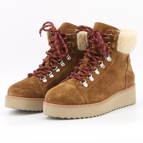 Sam Edelman $170 Franc Faux Shearling Trim Hiking Women's Boots Size 8.5 - New