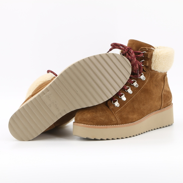 Sam Edelman $170 Franc Faux Shearling Trim Hiking Women's Boots Size 8.5 - New