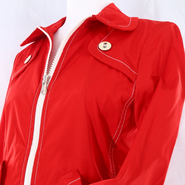Fay NAW12163580 $615 Women's Red Collared Front-Zip Jacket - NWT