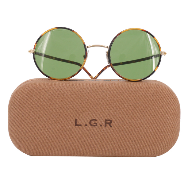 L.G.R $370 Unisex Elliot Tortoise Round Sunglasses - NIB