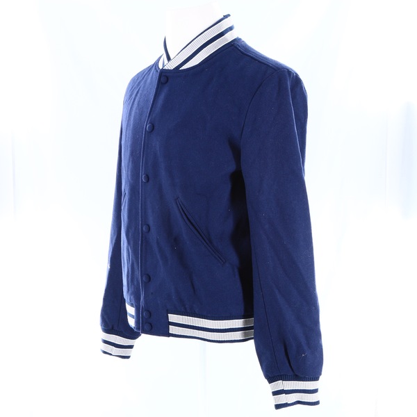 SLATE & STONE NWT $100 Blue Wool Blend Men’s Bomber Varsity Jacket Sportswear