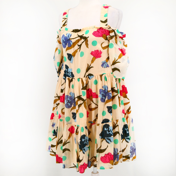 ESSENTIEL ANTWERP NWT $275 Floral Print Cut-Out Off Shoulder Women’s Short Dress