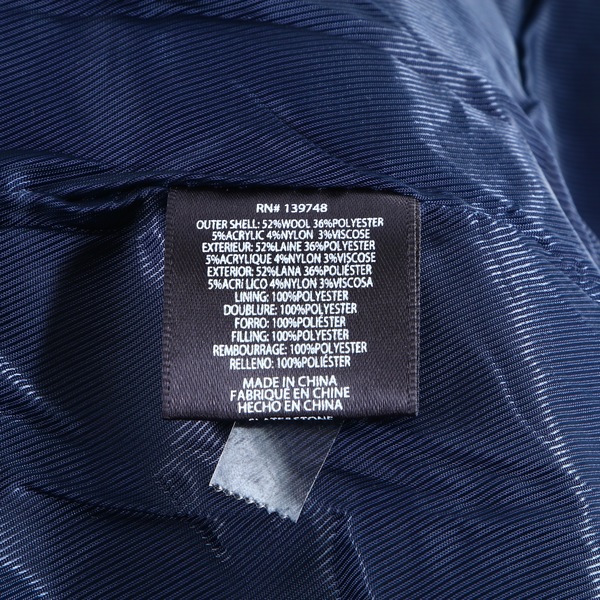 SLATE & STONE NWT $100 Blue Wool Blend Men’s Bomber Varsity Jacket Sportswear