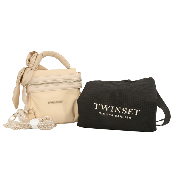 Twinset Simona Barbieri AS7T7A $150 Women's Almond Mini Cecile Bag - NWT