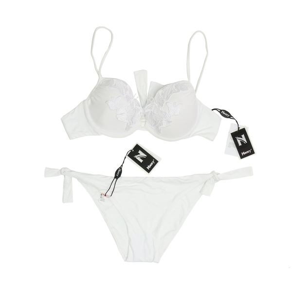 Miss Naory P7/6/N10250 $205 Women's White Butterfly Lace Bikini Set - NWT