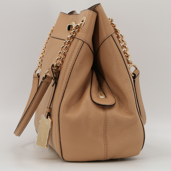 COACH EDIE BEACHWOOD NWT $189 Pebble Leather Turnlock Shoulder Bag - 36855