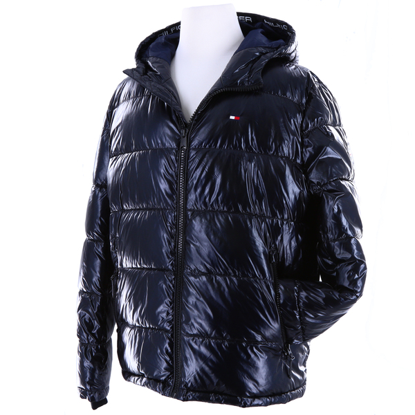 TOMMY HILFIGER NWT $250 Pearlized Performance Hooded Men's Puffer Jacket M Couture