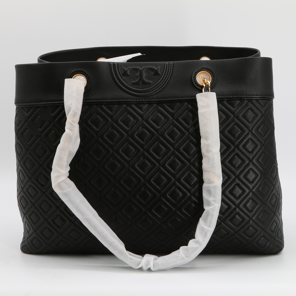 Tory Burch 48893 $498 Women's Black Fleming Triple-Compartment Large Tote -NWT