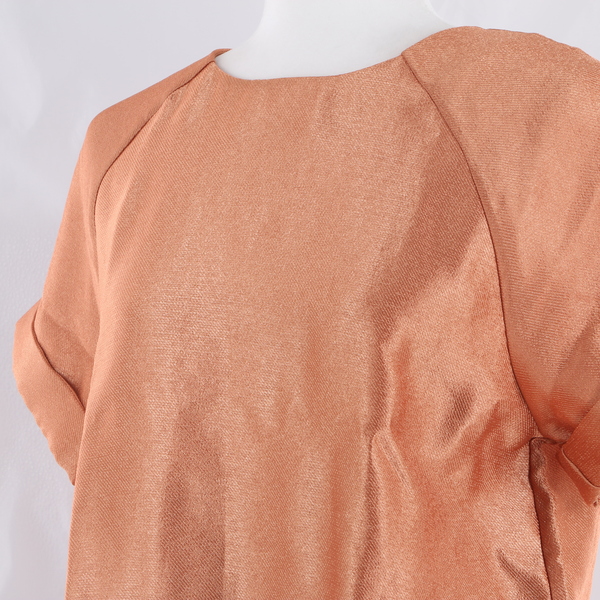 TWIST & TANGO Shiny Tangerine Brown Women’s Rory Blouse T-Shirt Top - NWT