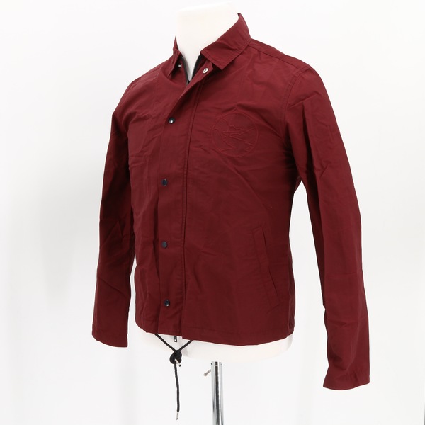 FOLK X MR PORTER NWT $445 Burgundy Red Men’s Snap Coach Jacket Coat Outerwear