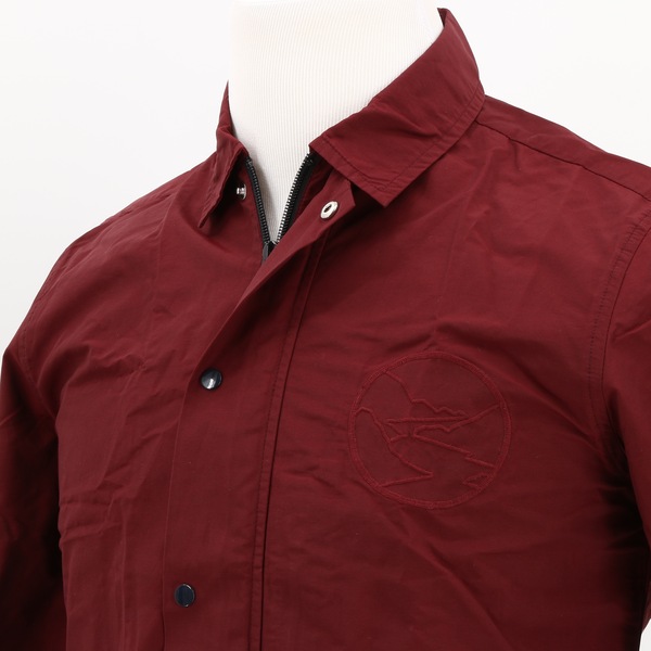 FOLK X MR PORTER NWT $445 Burgundy Red Men’s Snap Coach Jacket Coat Outerwear