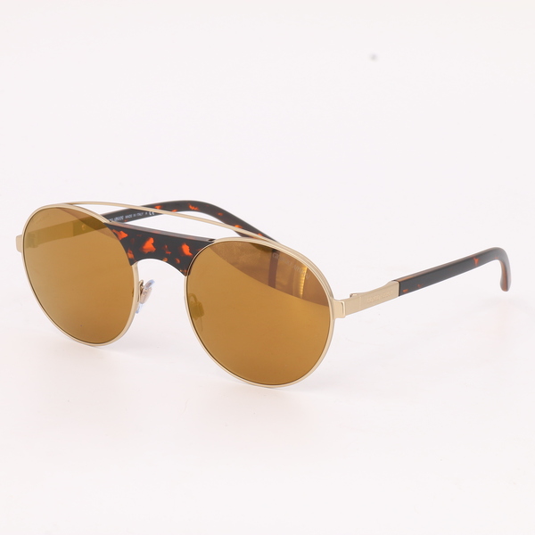 Giorgio Armani AR 6047 $265 Men's Top Bar Round Sunglasses - NIB