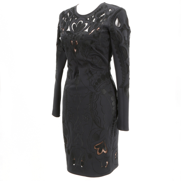 TEMPERLEY LONDON NWT $1615 Black Aliya Floral Embroidered Women’s Mini Dress