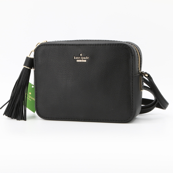 Kate Spade PXRU8056 $258 Black Kingston Drive Arla Leather Crossbody Bag - NWT