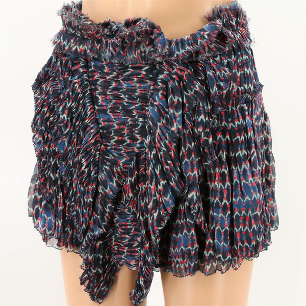 Exquisite ISABEL MARANT NWT $1245 Multicolor Drape Women’s Mini Skirt Bottom