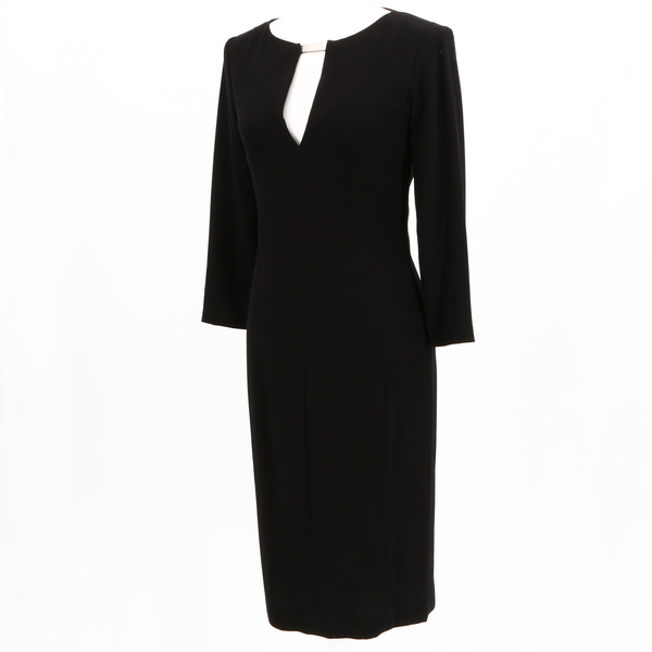 Joseph W615591ON02010 $535 Women's Black Gagner Crepe Stretch Sheath Dress - NWT