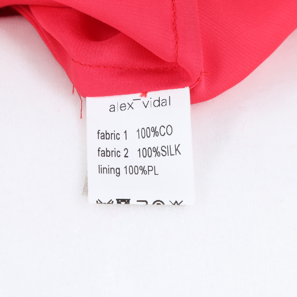 ALEX VIDAL NWT $550 Pink White Polka Dot Collar Women's Dress