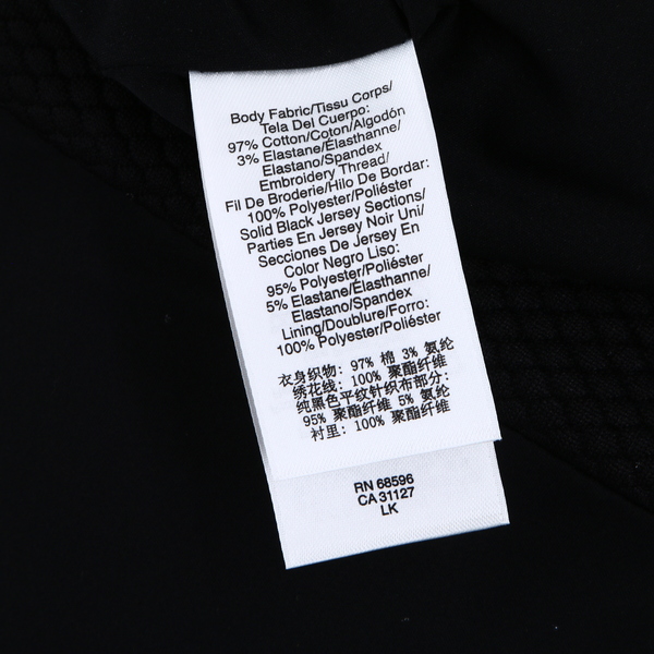 DKNY NWT $480 Black Monochrome Cut-Out Embroidered Women's Sheath Mini Dress