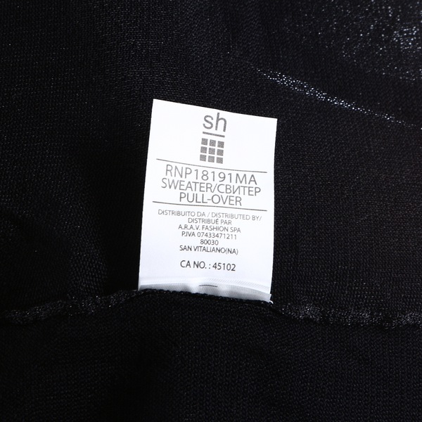 SH BY SILVIAN HEACH NWT $100 Shiny Split Back Net Long Sleeve Women's Pullover