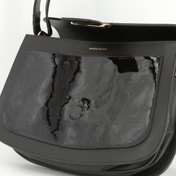 A.P.C. X Vanessa Seward $1010 Women's Black Claire Leather Shoulder Bag - NWOT