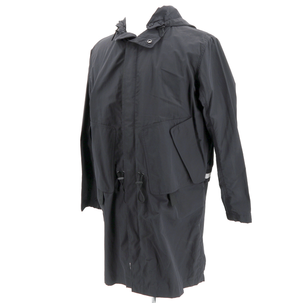 TIM COPPENS NWT $644 Black Snap-Button Hooded Men’s Parka Jacket Coat