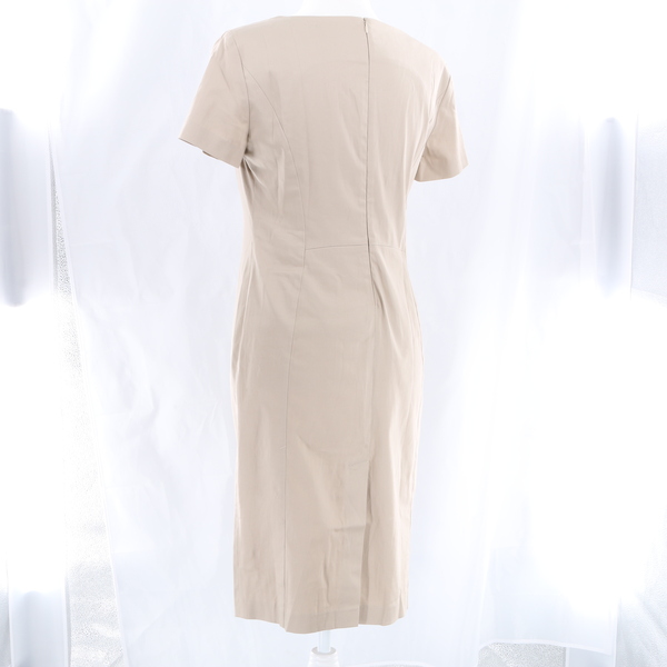 Fancy EMISPHERE NWT $245 Beige Sweetheart Neck Women’s Sheath Knee-Lenght Dress
