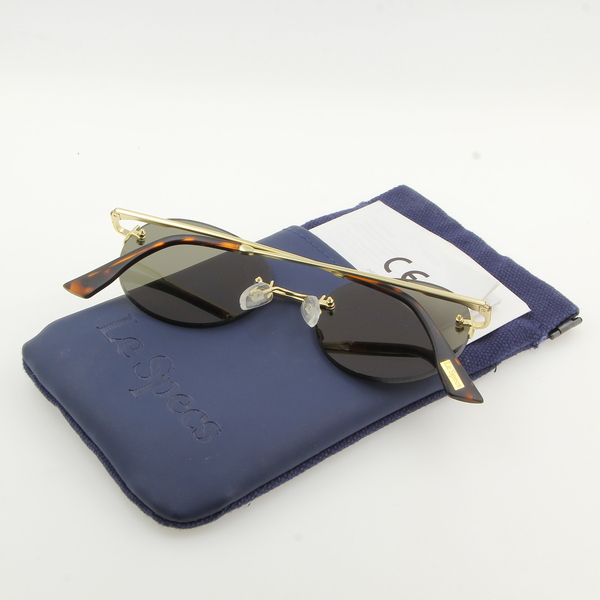 Le Specs Women's Matte Gold Bodoozle Round Sunglasses LS1602180-New