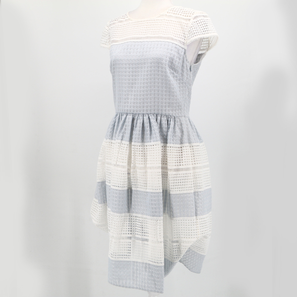 Temperley London $565 Women's Sierra Light Blue Lace Net Midi A-Line Dress -NWT