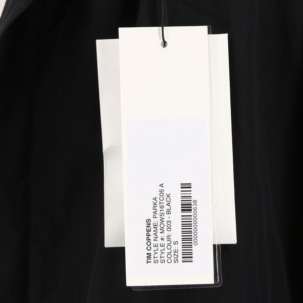 TIM COPPENS NWT $644 Black Snap-Button Hooded Men’s Parka Jacket Coat