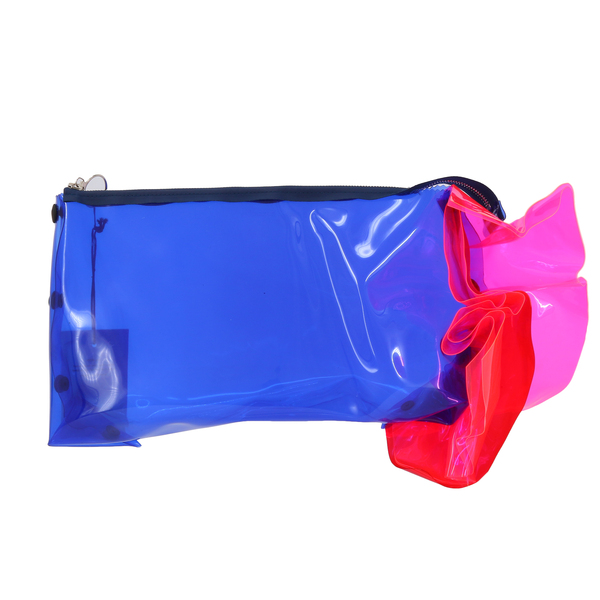 Roksanda $330 Women's Ruffle PVC Transparent Clutch Purse Handbag - NWT