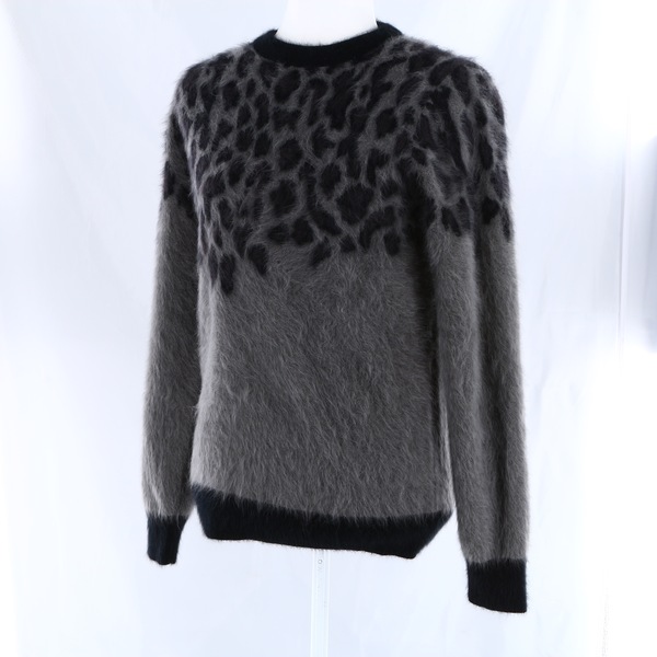 VIS Ā VIS NWT $790 Wool Blend Black Gray Leopard Block Women’s Jumper Sweater
