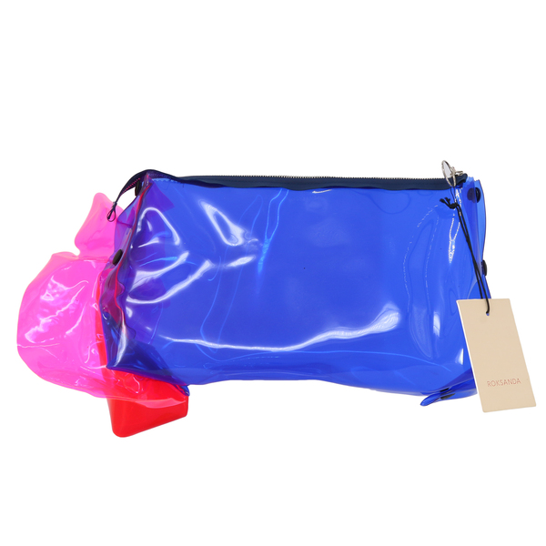 Roksanda $330 Women's Ruffle PVC Transparent Clutch Purse Handbag - NWT