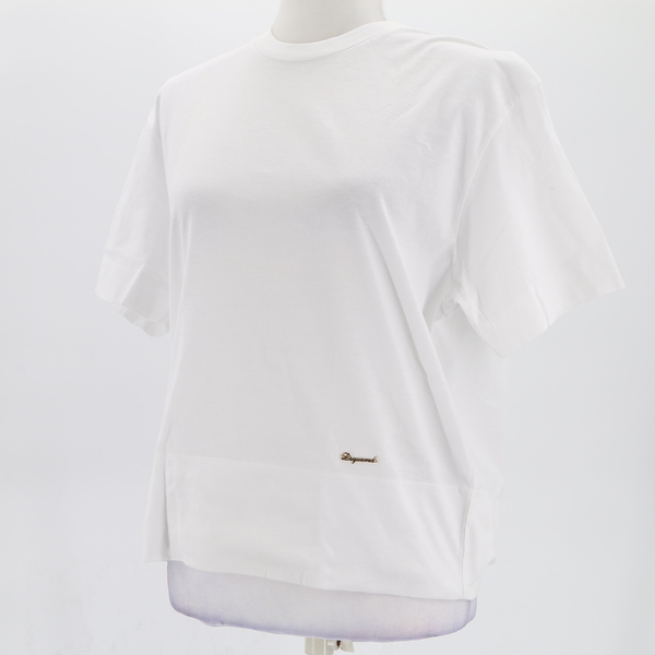 Stylish DSQUARED2 NWT $339 Logo Casual Basic Crew Neck Women’s Tee T-Shirt Top