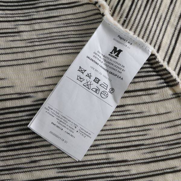 Limited Unique M MISSONI Ivory Wool Blend V-Neck Women’s Mini Dress - NWT $2095