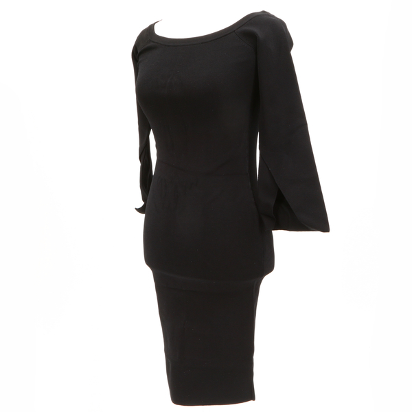 Fancy KENDALL + KYLIE NWT $455 Black Off The Shoulder Women’s Bodycon Midi Dress