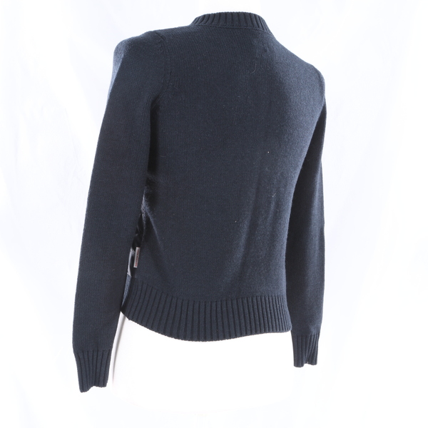 Jan Mayen $225 Women's Navy Blue Padded Down Panel Knit Zip Jacket - NWT