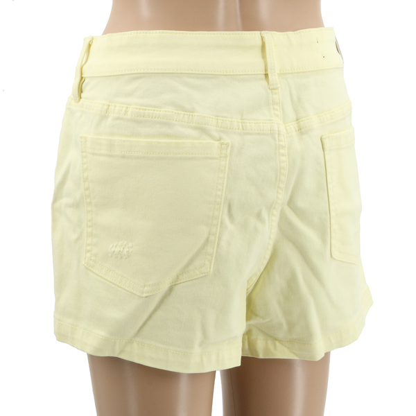 Armani Exchange N5S131B1 $85 Women's Distressed Light Yellow Denim Shorts - NWT