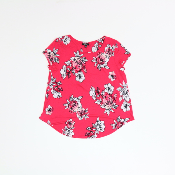 Alfani Women's Pink Floral Print Knit Blouse T-shirt Top 100057441MS NWT